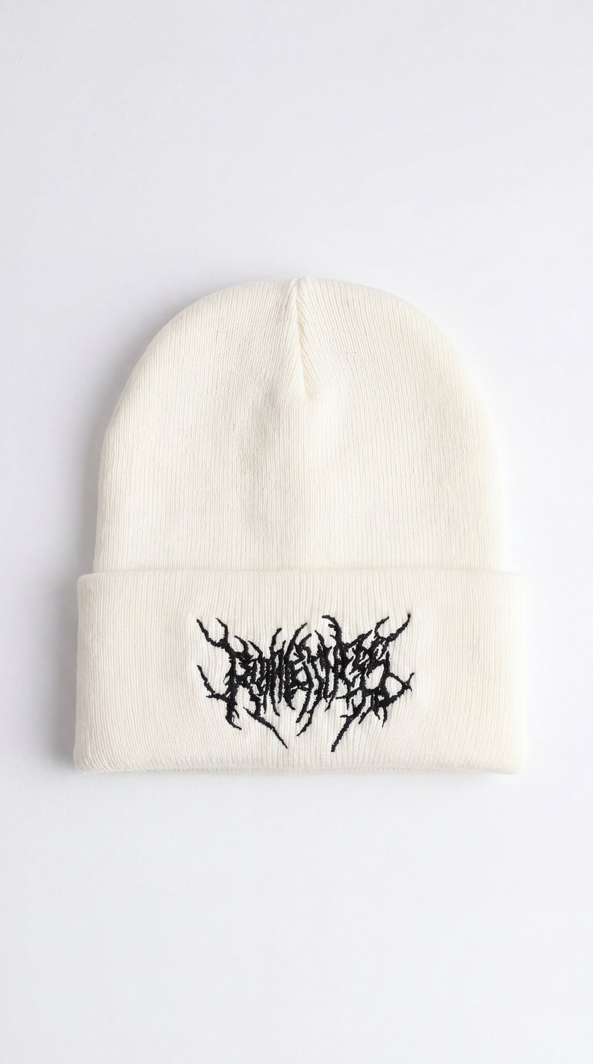 ZYRO Shimo ribbed knit beanie in black and white